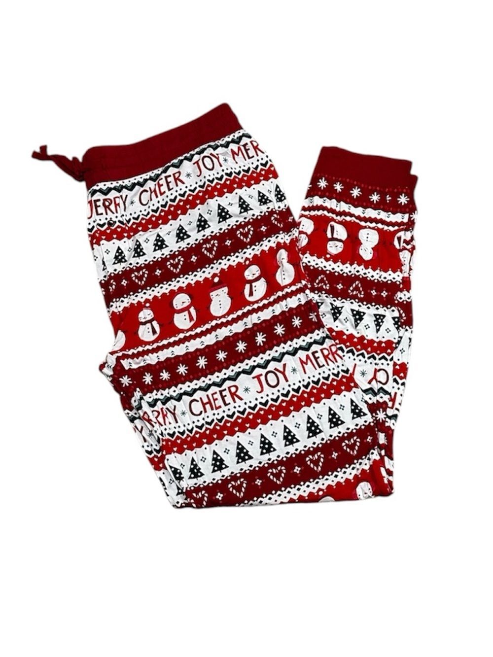 Little Sleepies Festive Fair Isle Pajama Pants.Joggers Mens Medium Pockets